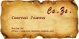 Csernai Zsanna névjegykártya